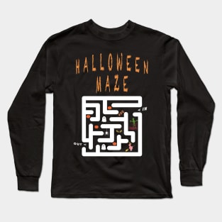 Halloween Maze - Happy Halloween Day Long Sleeve T-Shirt